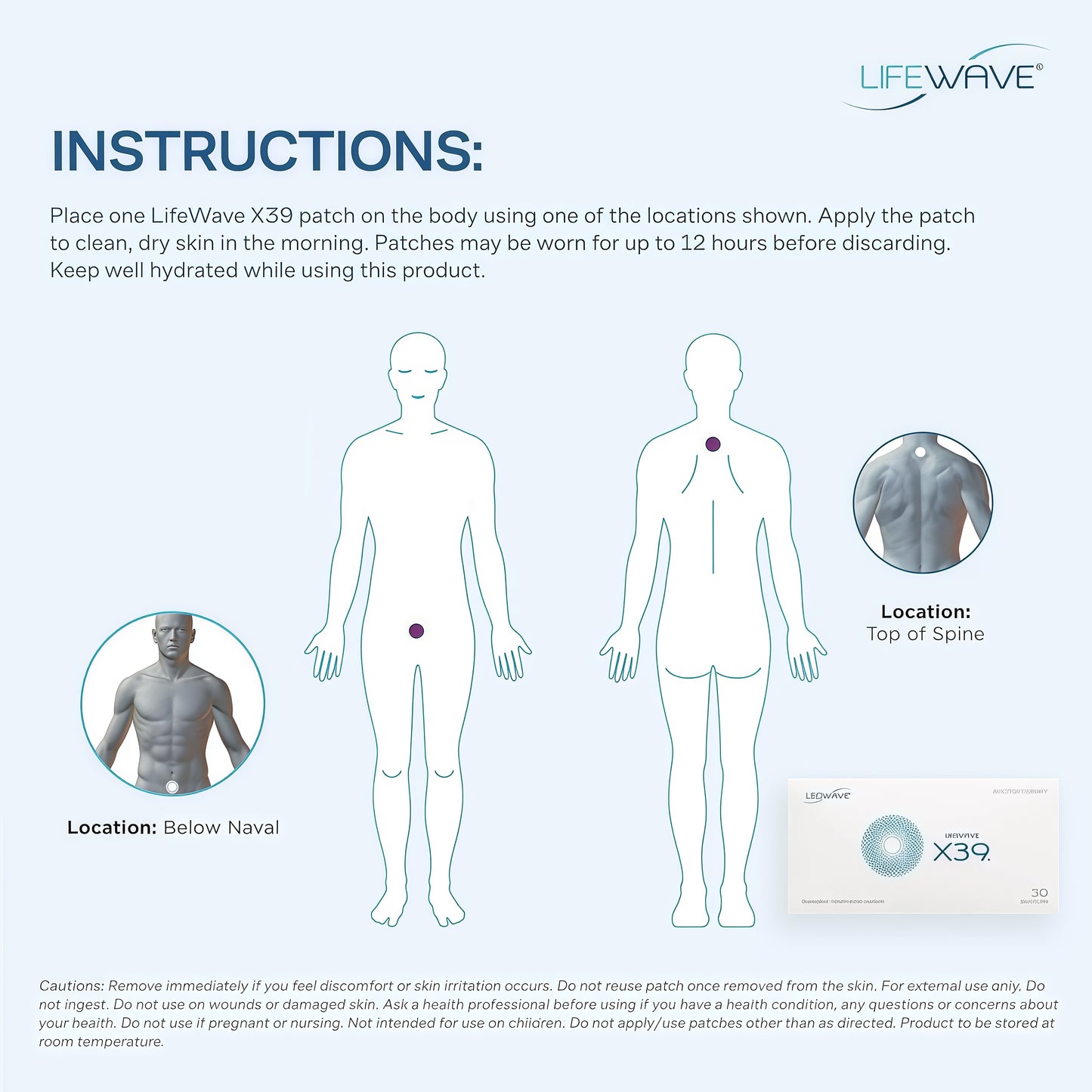 LifeWave X39 Patches - Supports Improvements of Strength and Stamina - Supports Improved Exercise Performance - No Drugs or Stimulants - Innovative Patch Technology for Enhanced Wellness - 30 Patches